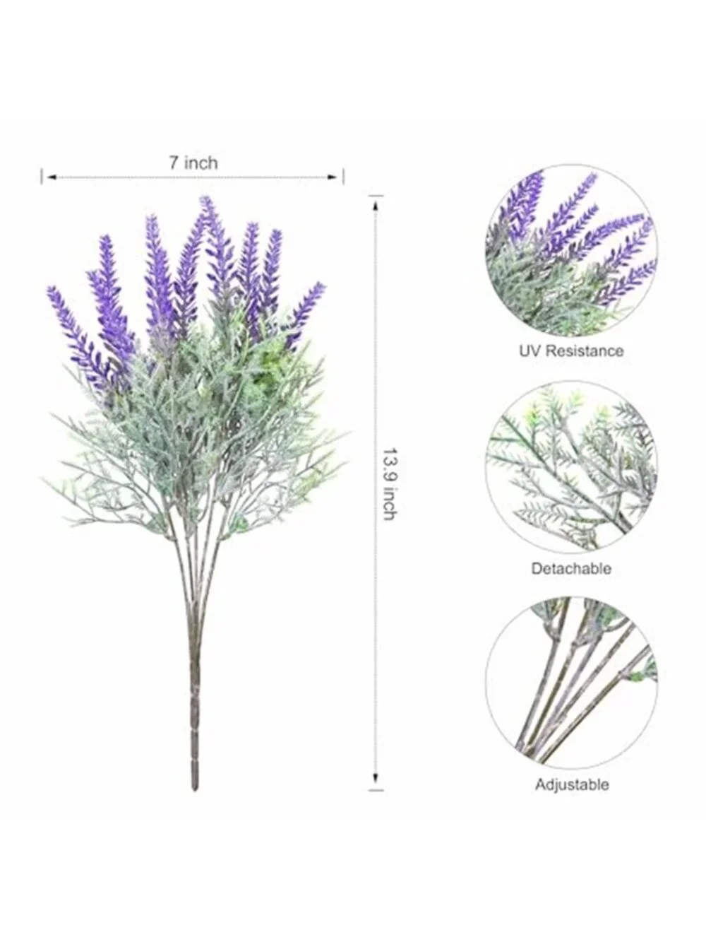 Artificial Lavender Hanging Basket Faux Flowers Porch Patio Spring Decor Planter